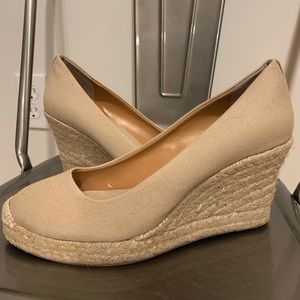 J Crew wedge heel espadrilles, size 8